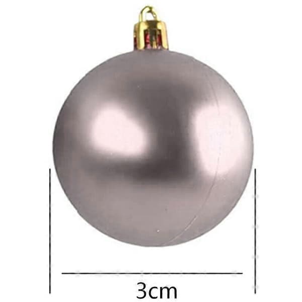 Julekuler med merkelapper Juletrepynt Uknuselige julekuler 30 mm Julekuler Pyntesett med 24 stk