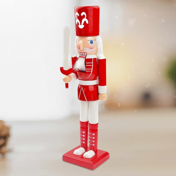 25 cm Jule-nøddeknækker-pynt Festlig julesoldat-figur Jul