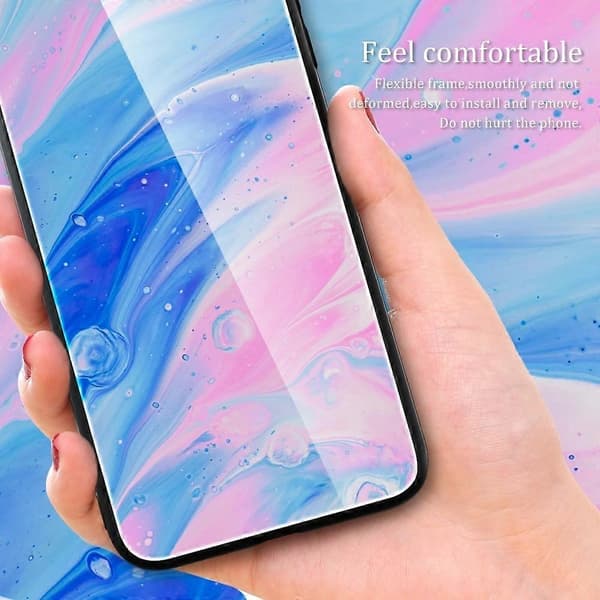 For Samsung Galaxy A34 5G Marble Pattern Glass Phone Case