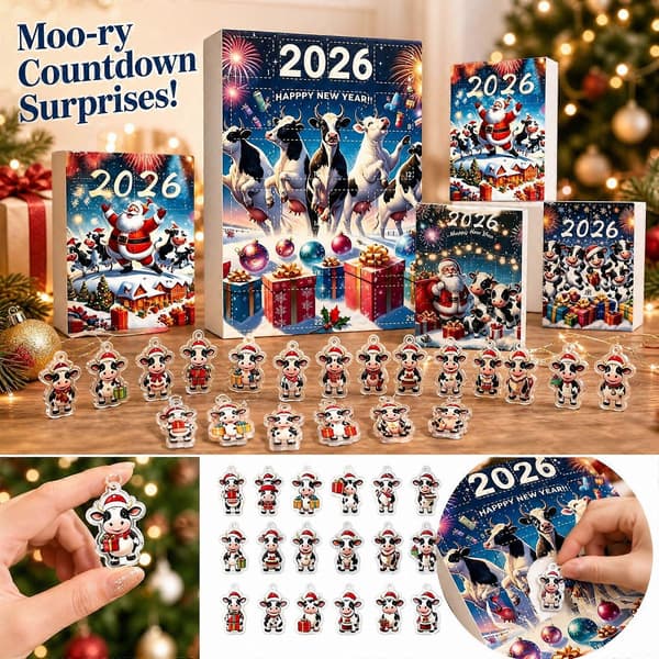 Kugård adventskalender 2D jule-nedtelling anheng, juletrepynt feriedekorasjon