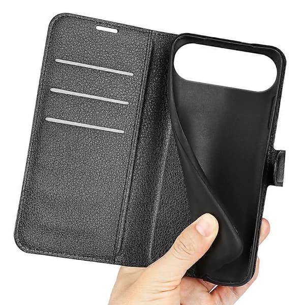 Compatible For iPhone 17 Air Case Litchi Texture Shockproof Leather Wallet Phone Cover