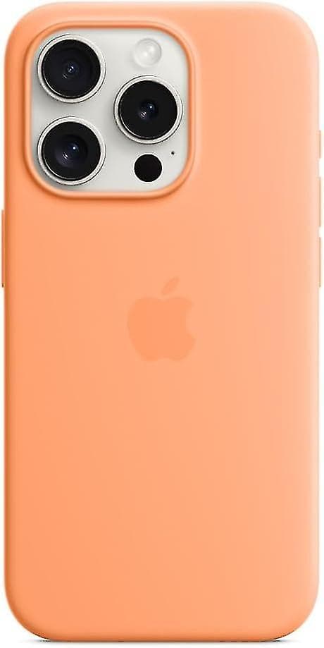 Til Apple iPhone 15 Pro silikondeksel med MagSafe (oransje sorbet)