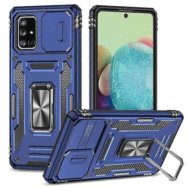 För Samsung Galaxy A71 5G Armor PC + TPU Camera Shield Phone Case