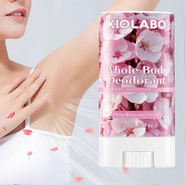 KIOLABO Helkroppsdeodorantstick - 72h Fräschhet & Plommonblomdoft