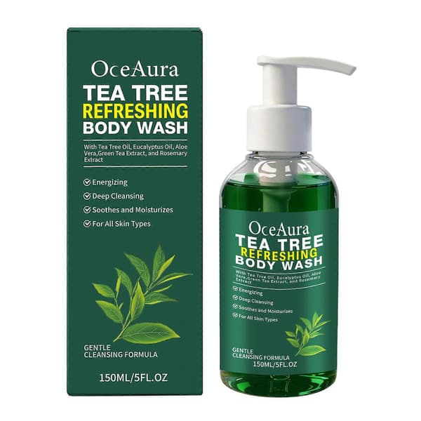 2-pack Tea Tree Uppfriskande Kroppstvätt, Löddrande & Återfuktande