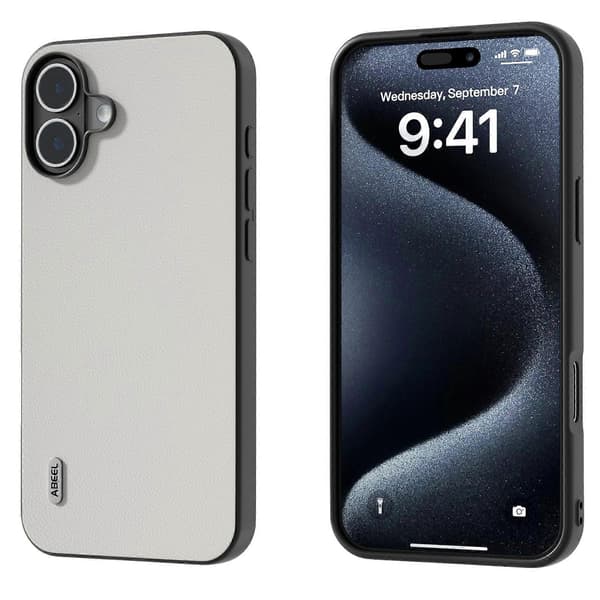 ABEEL Ekte Skinnveske Til iPhone 16