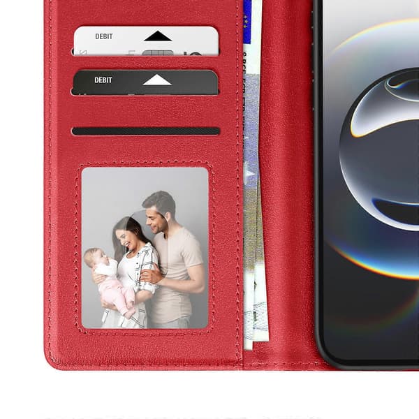 Premium læderpung etui til iPhone 16 med standerfunktion