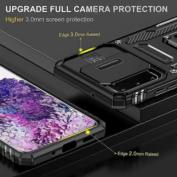 (Ny) För Samsung Galaxy S20+ Armor PC + TPU Camera Shield Phone Case