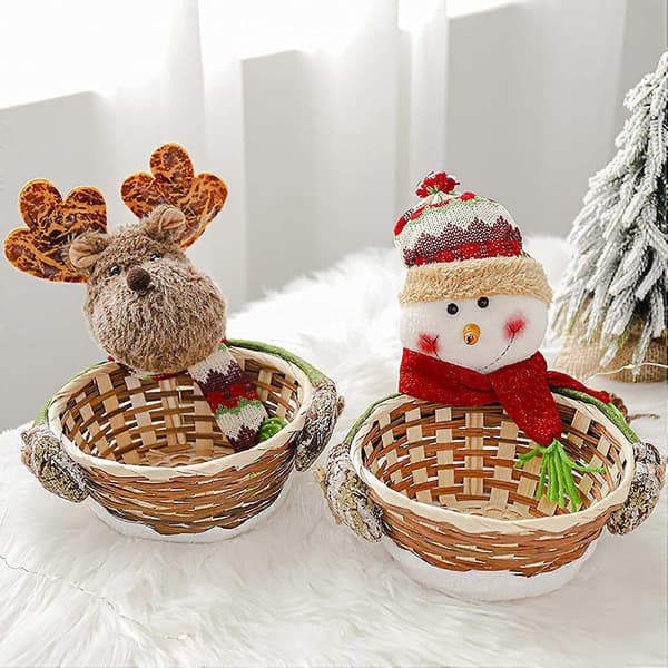 Julegodteri-oppbevaring i bambus - Julekurv-gave
