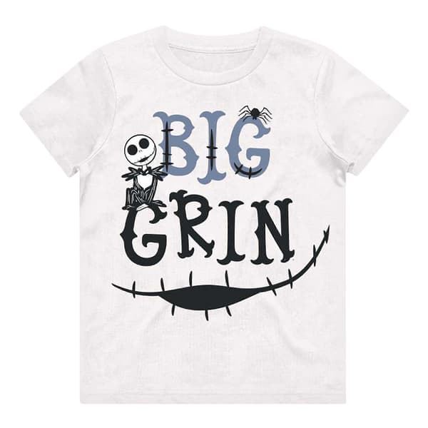 Nightmare Before Christmas Barne-T-skjorte i bomull med stort glis