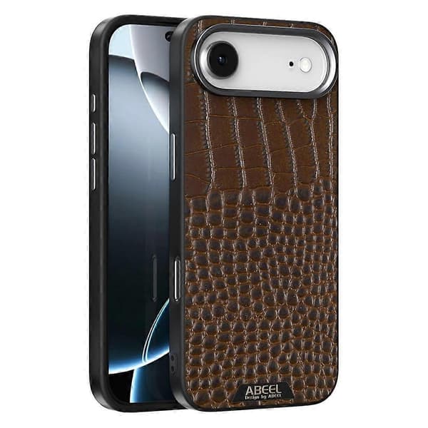 ABEEL-kompatibel for iPhone 17 Air Case kompatibel med MagSafe Crocodile Texture Micro-Embossing Back Cover
