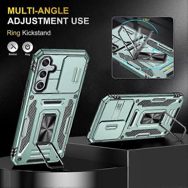 For Samsung Galaxy A54 Armor PC + TPU Camera Shield Phone Case