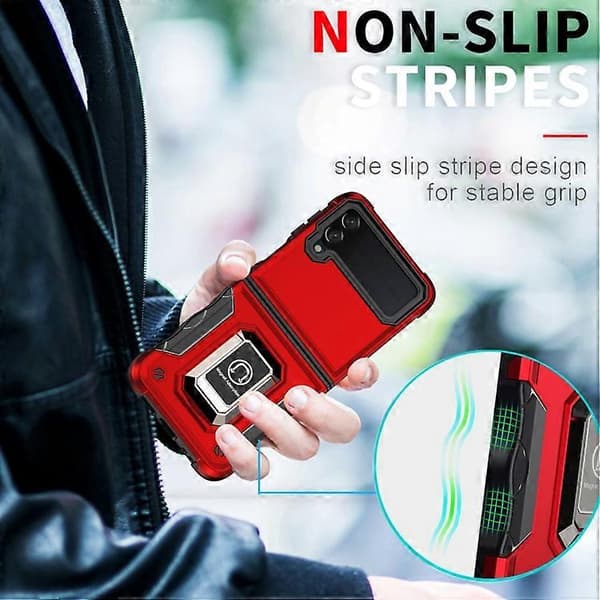 Til Samsung Galaxy Z Flip3 5G Ringholder Skridsikkert Armor Telefoncover