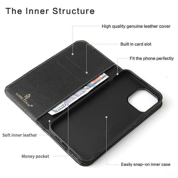 Til iPhone 13 Pro Læder Horisontal Flip Læderetui med Holder & Kortpladser & Pung