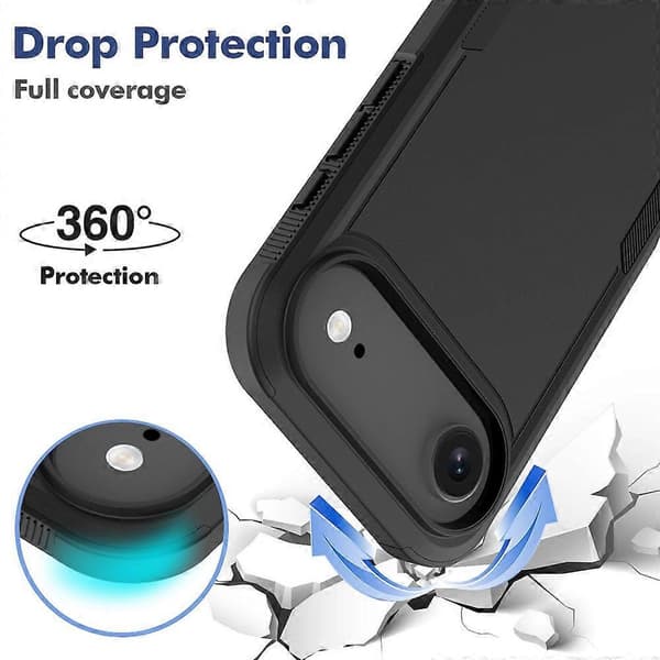 Kompatibel med iPhone 17 Air Case 2-i-1 PC + TPU Støtsikkert Telefondeksel