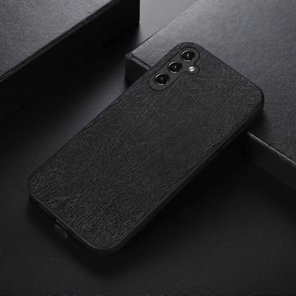 Til Samsung Galaxy A14 5G PU-telefoncover med træstruktur