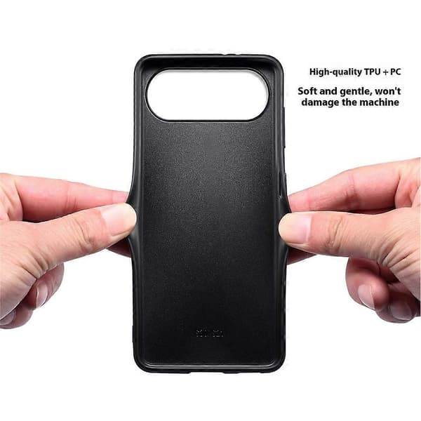 Kompatibel med iPhone 17 Air Case Kalvtextur Läder + PC + TPU Telefonfodral