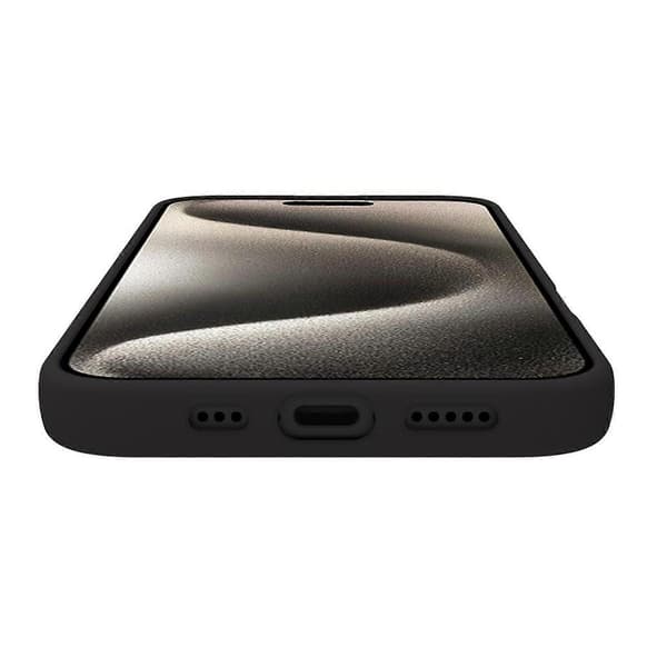 Cromomag Blødt gummietui MagSafe-kompatibelt iPhone 16 Sort