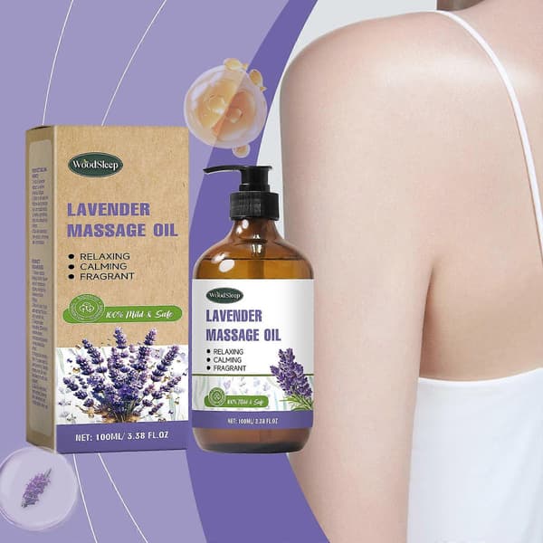 Lavendel Massage- og Hårolie - Nærende, Multianvendelig, Afslappende Duft, 100ml