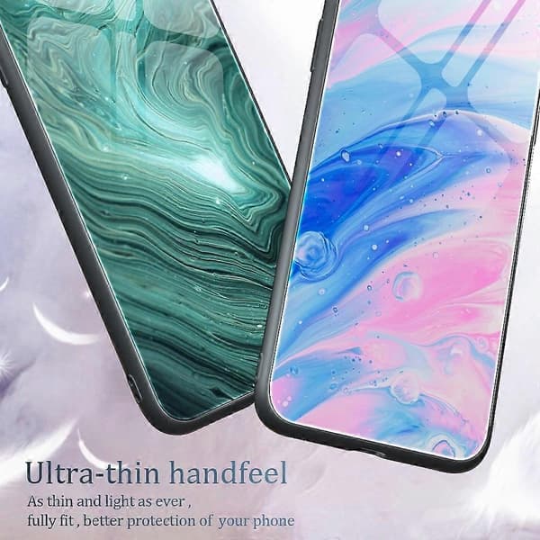 För Samsung Galaxy A34 5G Marmormönster Glasfodral