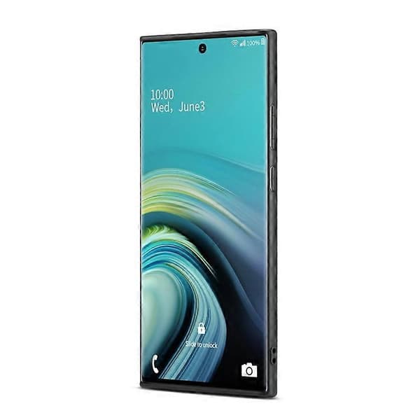 För Samsung Galaxy Note20 Fierre Shann Lädertextur Telefon Baksidesskal