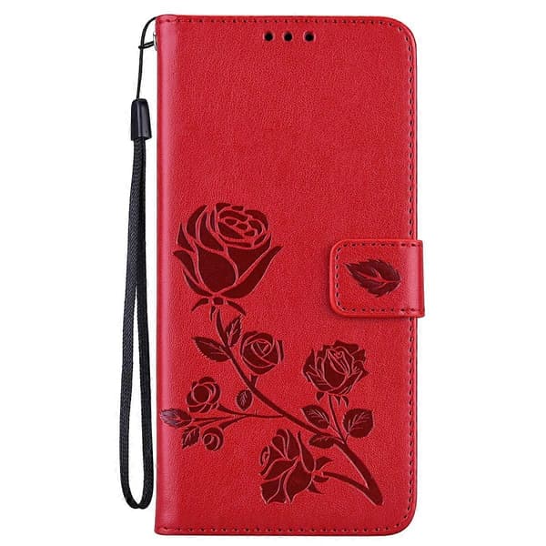 För Samsung Galaxy A03 164mm Rose Embossed Leather Phone Case