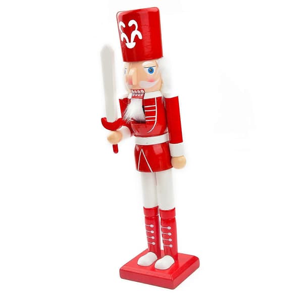 25 cm Jule-nøddeknækker-pynt Festlig julesoldat-figur Jul