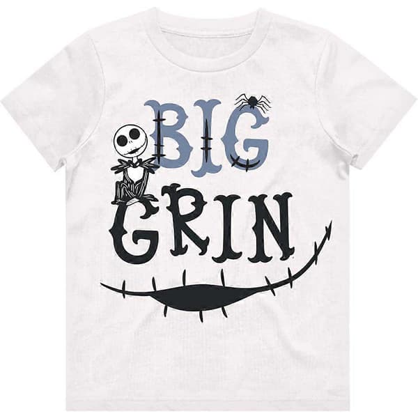 Nightmare Before Christmas Barne-T-skjorte i bomull med stort glis