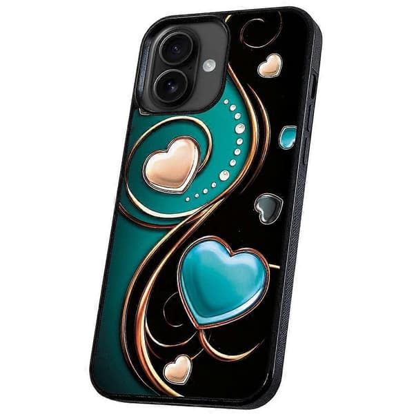 iPhone 16 - Deksel/Mobildeksel Hjerter