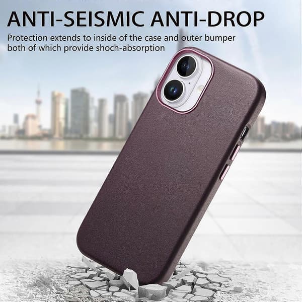 Telefoncover med metalknap til iPhone 16 Plus