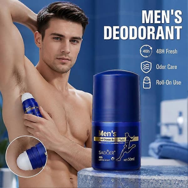 50 ml antiperspirant för män - 48 timmars långvarig svett- och luktkontroll roll-on