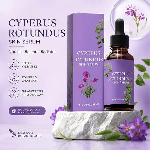Cyperus Rotundus Hudserum, Beroligende Olie Efter Hårfjerning, 60ml