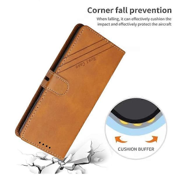 Til Samsung Galaxy A03 Core telefoncover i læder med ko-tekstur