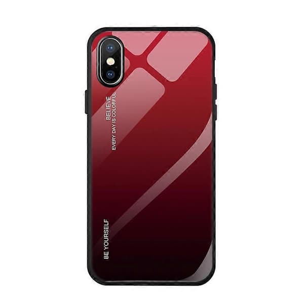 Til iPhone X / XS Gradient Farve Glascover Til iPhone XS / X