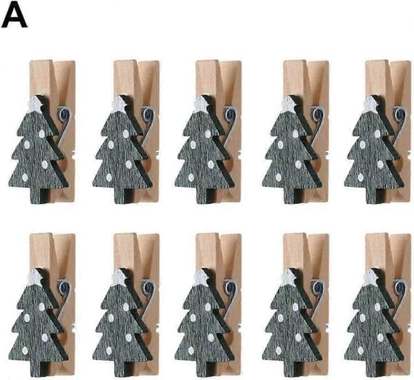 DIY Elg Nyttår Klesklyper til gaver - Juleklyper i tre