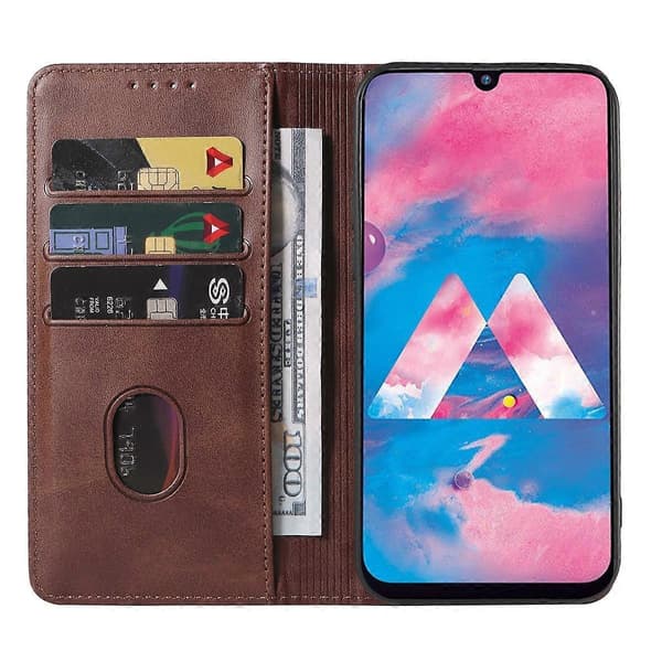 För Samsung Galaxy M30, A40s magnetiskt läderfodral
