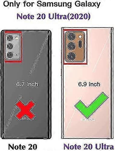 Kompatibel med Samsung Galaxy Note 20 Ultra Plånboksfodral Härdade Telefonfodral för Galaxy Note 20 Ultra Blå