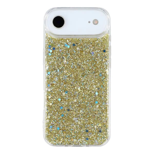 For iPhone 17 Air Case Støtsikkert Mykt TPU Telefondeksel Glitrende Design - Gull
