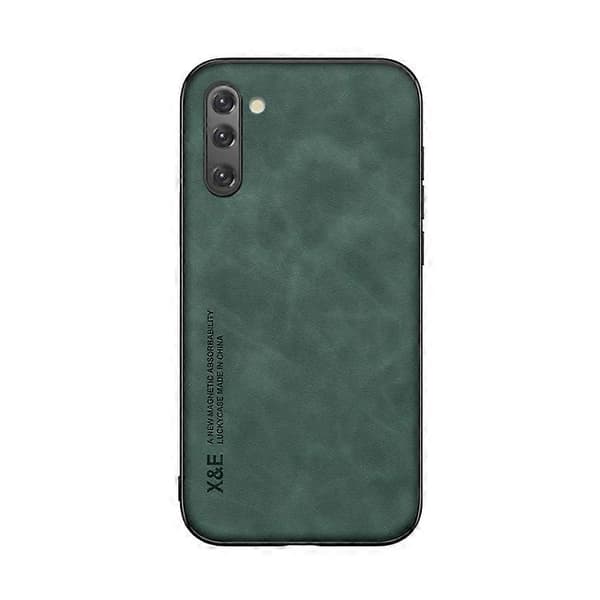 För Samsung Galaxy Note10 Skin Feel Magnetic Leather Back Phone Case