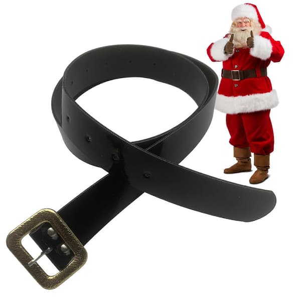 Julemandsbælte til dekoration, justerbart festligt bælte til de fleste aldre, juletema taljebælte, tilbehør til julemandskostume