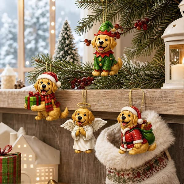 Jule-dyre-julekalender – 2D akrylpynt – til juletræ, hjem og bord