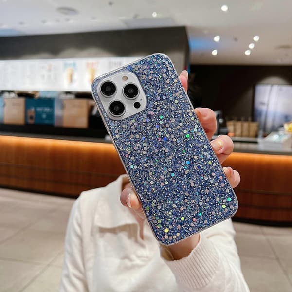 Til iPhone 13 mini Glitter Pailletter Epoxy TPU Telefoncover