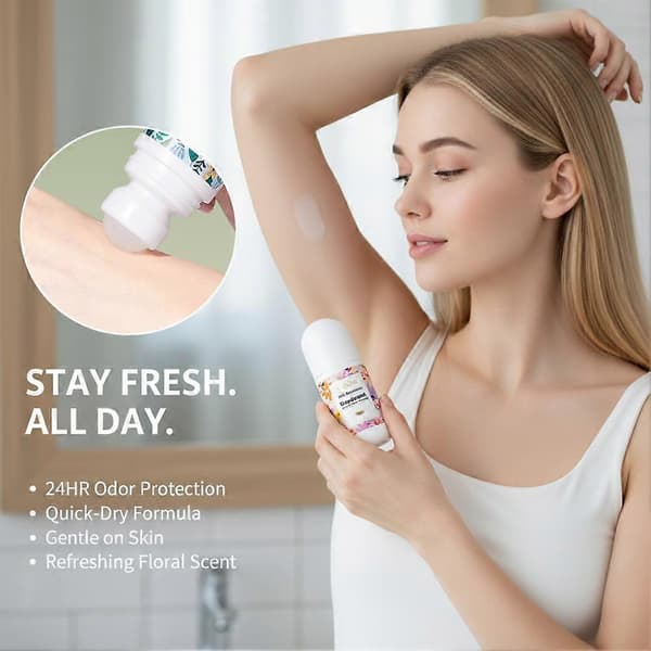 Roll-on deodorant 50 ml langvarig frisk duft for menn og kvinner