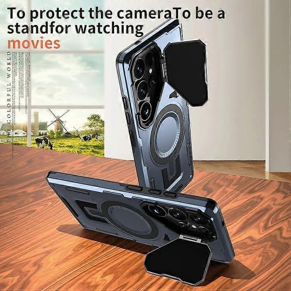 For Samsung Galaxy S24 5G Shield Frame Holder MagSafe Phone Case