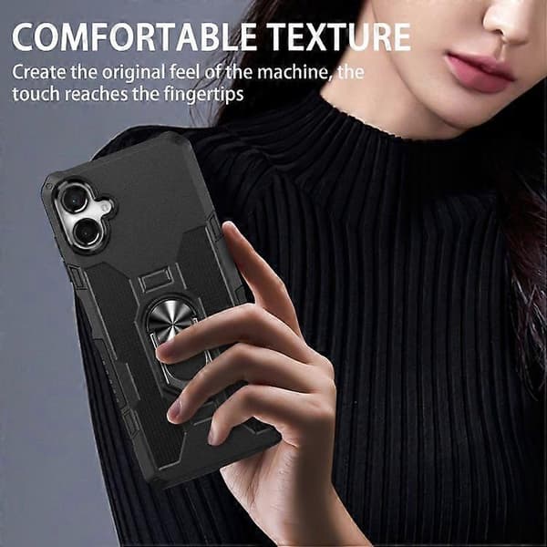 Til Samsung Galaxy A06 4G Ringholder Armor Hybrid Telefoncover