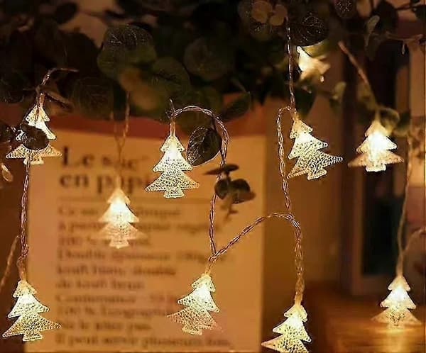 Julelys-serie med julestjerne og juletre