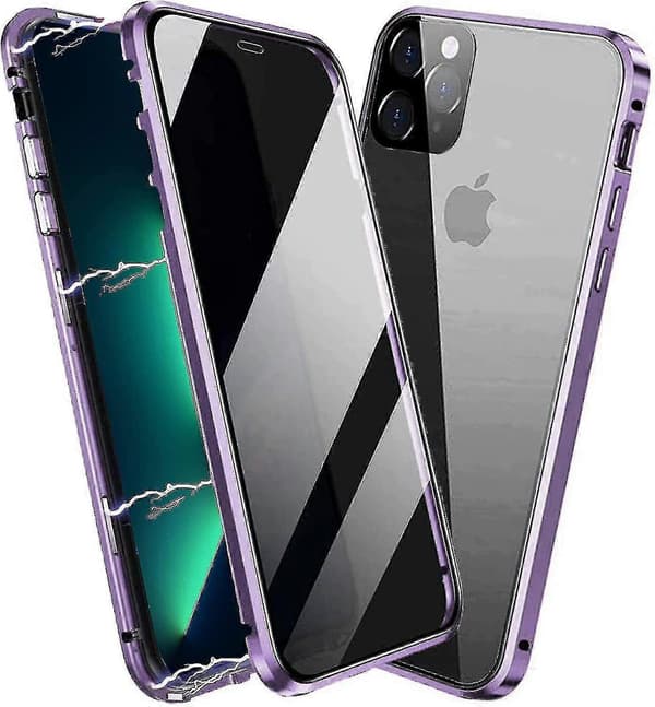 Privacy Magnetic Case för iPhone 15 Pro Max - Anti Spy 360 Skyddsskal för iPhone 14 13 12 11