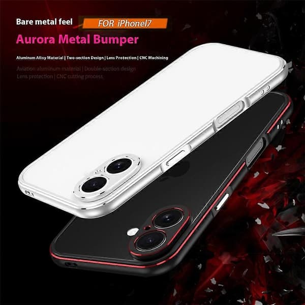 Kompatibel med iPhone 17 Bumper Case Ramfodral utan baksida med linsskydd