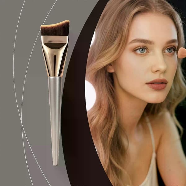 Flat foundation brush for liquid makeup, foundation brush for makeup, ultra-thin flat makeup brush for face, makeup brush for blending mask cream