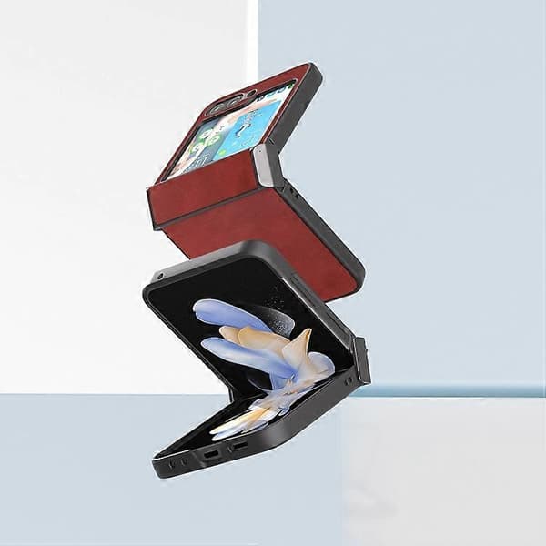 For Samsung Galaxy Z Flip5 ABEEL Two-tone Calf Texture PU Phone Case